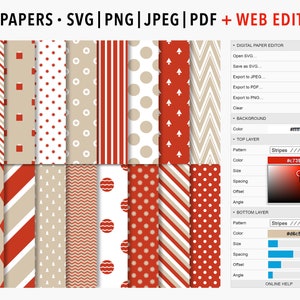 Papier numérique de Noël modifiable : Fonds de vacances personnalisables | Papier Kraft imprimable avec motifs festifs et sans couture | Utilisation commerciale