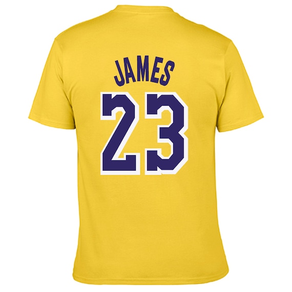 FBRKUSTOMS Lakers Jersey LeBron James #23 KB Patch Los Angeles Lakers Player Jersey Custom T-Shirt