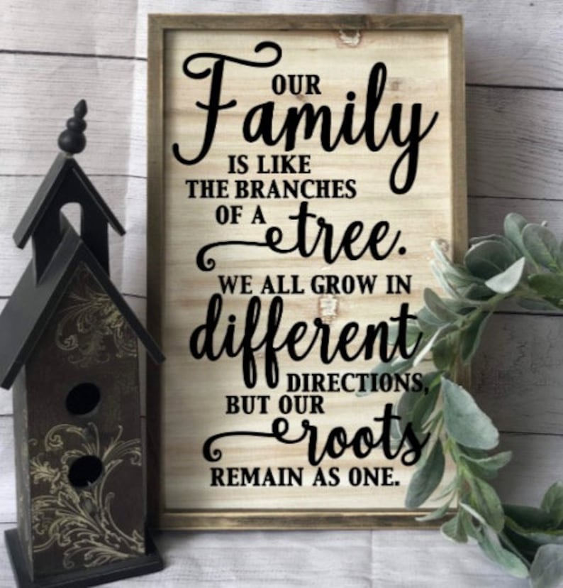 Family Roots Family Quote Sign  Etsy