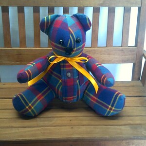 7 inch Memory Bears,Memory Bear, Keepsake Bear, Bear made from clothing, Teddy Bear, Bereavement, Sympathy Bear, Memorial Bear, Unique gift,