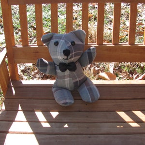 Memory Bear approximately 7 inches, made from your loved ones clothing