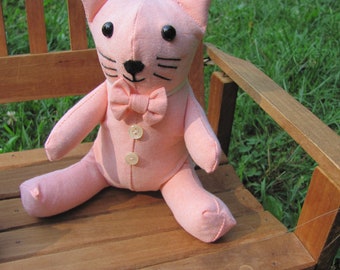 Memory Cat Keepsake: Stuffed Animal Made From Loved One's Clothing