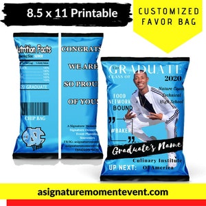 Graduation Chip Bag 2021, Graduation Chip Bag, Party Favors, Graduation Party Favor, Custom Chip Bag, Printable Chip Bag