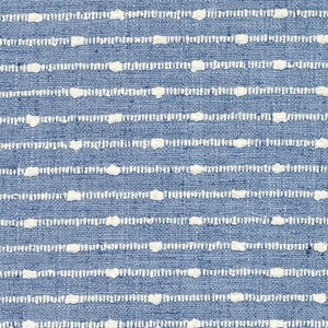 Putnam Slub Stripe blue Performance Fabric for Home Decorating and Upholstery