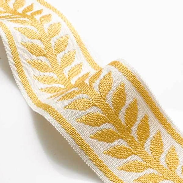 2.25" Marlowe Leaves Border Tape yellow Trim for Home Decorating