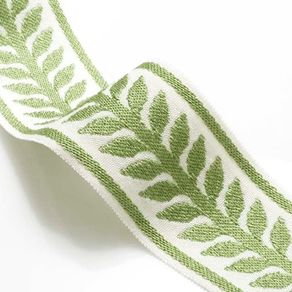 2.25" Marlowe Leaves Border Tape green Trim for Home Decorating