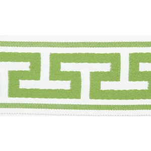 2.75&quot; Posh! Washable Greek Key Trim Tape lime green