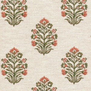 Dresden Washable! coral orange Fabric for Upholstery and Home Decorating