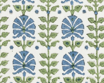 Andover Cottage blue and green Fabric for Home Decorating and Upholstery