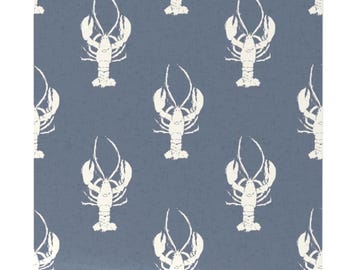 Hershel Lobster steel blue Wallpaper