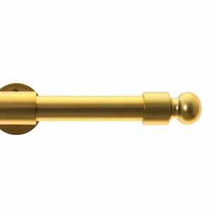 Slim Brass Professional Quick Ship Drapery Rod Set with Ball Finials