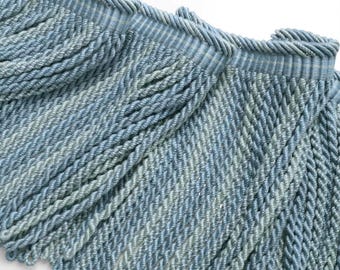 8.5" Sky blue ombre bullion fringe