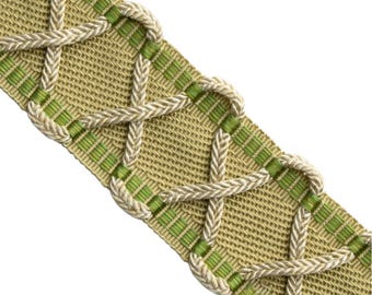 Marcel Rope Lattice green Trim Tape