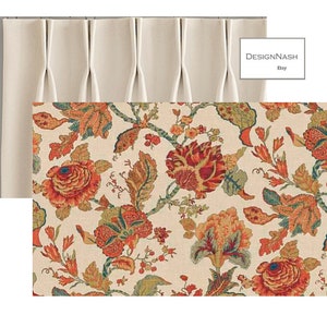 Pennsbury Village Floral Print Lined Drapery Panel