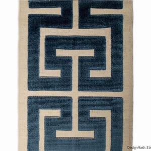 7&quot; Corinthian Key Marine Blue Velvet Border Tape