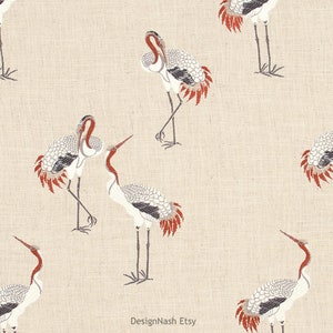 A Gathering of Herons Fabric for Home Decorating and Upholstery