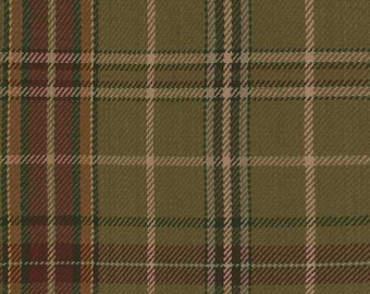 Dartmouth olive Plaid Fabric for Upholstery and Home Decorating