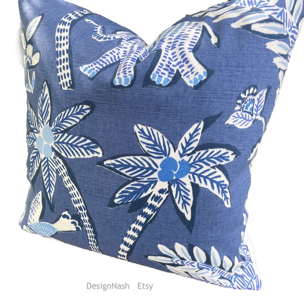 Jungle Paradise Linen Print Pillow Cover