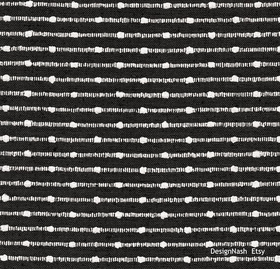 Putnam Slub Stripe black/ white Fabric for Home Decorating and Upholstery