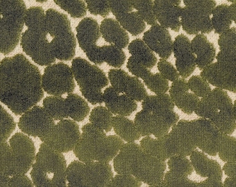 Jungle Spots Velvet green Fabric for Home Decorating and Upholstery