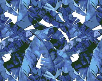 Banana Grove blue 3-30 yards Fabric for home decorating