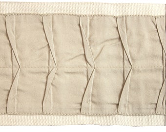 4" Natchez oatmeal Tucked Trim Tape