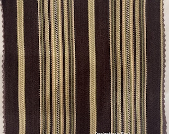 Willoughby Stripe dark brown Fabric for Home Decorating and Upholstery