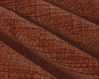 Quiet Reverie sunbaked sienna Chenille Fabric for Upholstery and Home Decorating