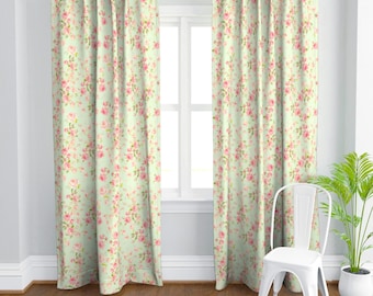 Rosa Leigh pink and green Drapery Panel