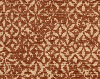 Landsdowne burnt sienna Chenille Fabric for Upholstery and Home Decorating