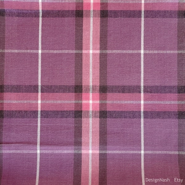 Juliana Plaid purple and pink Fabric for Home Decorating and Upholstery