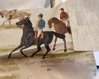 English Derby Equestrian Fabric for Home Decorating and Upholstery