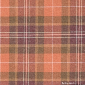 Maple Acres Plaid pumpkin Fabric for  Upholstery and Home Decorating