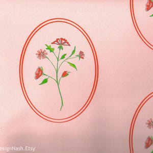 Keepsake Oval Flowers pink Wallpaper