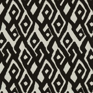 Serengeti black and white Abstract Fabric for Home Decorating