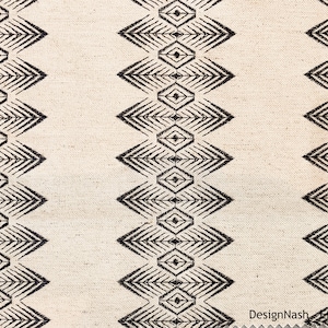 Black Ridge Diamonds Embroidered Fabric for Home Decorating