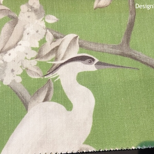 Herons Hiding green Fabric for Home Decorating