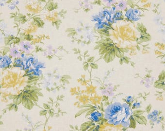 English Summer yellow floral Fabric for Home Decorating