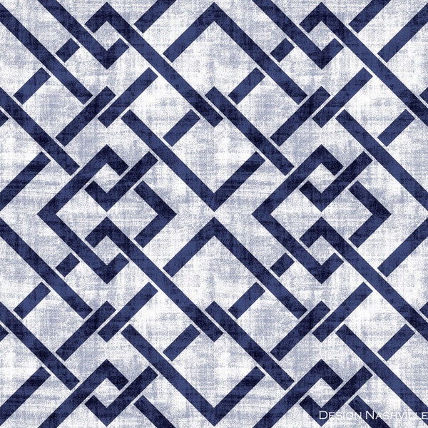 Sapphire Trellis Fabric for home decorating