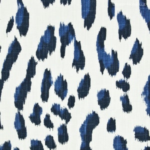 Blue Cheetah Fabric for home decorating 3-35 yards