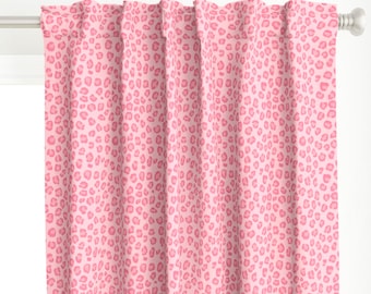 Sassy Pink Leopard Spots medium scale  Drapery Panel