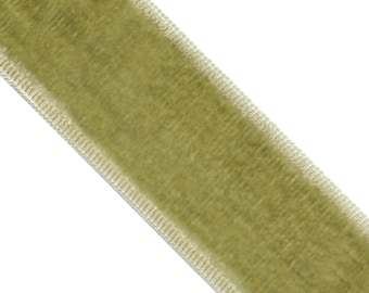 2" Masterpiece Velvet pear green Banding Tape Trim