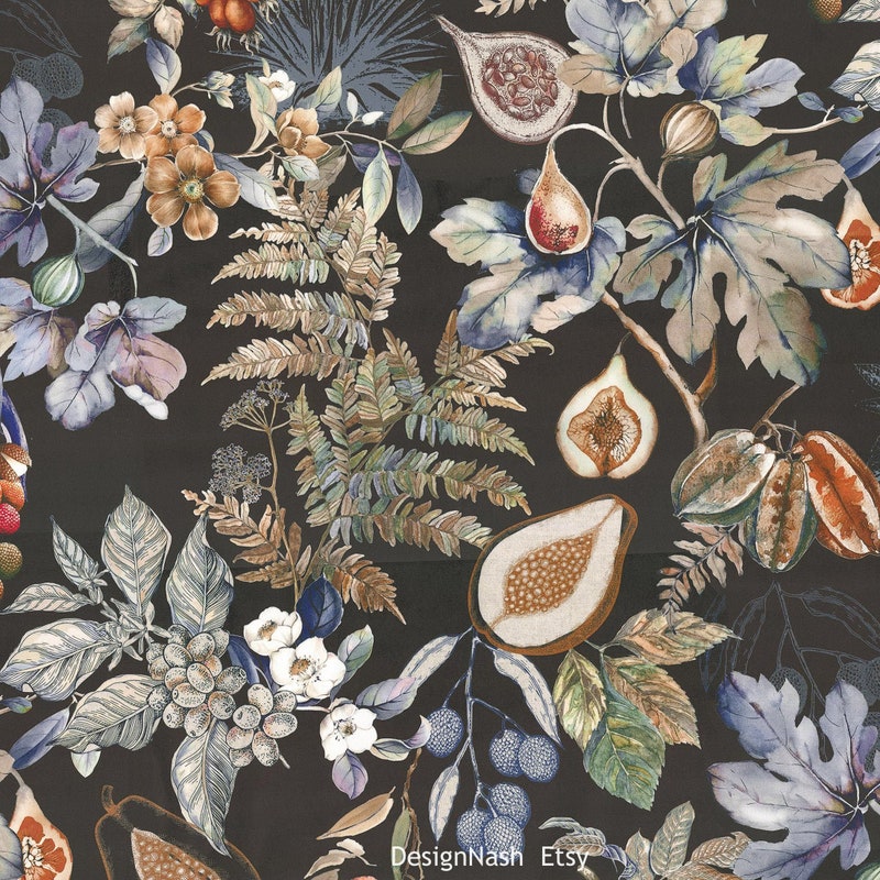 Botanical Fabric - Etsy