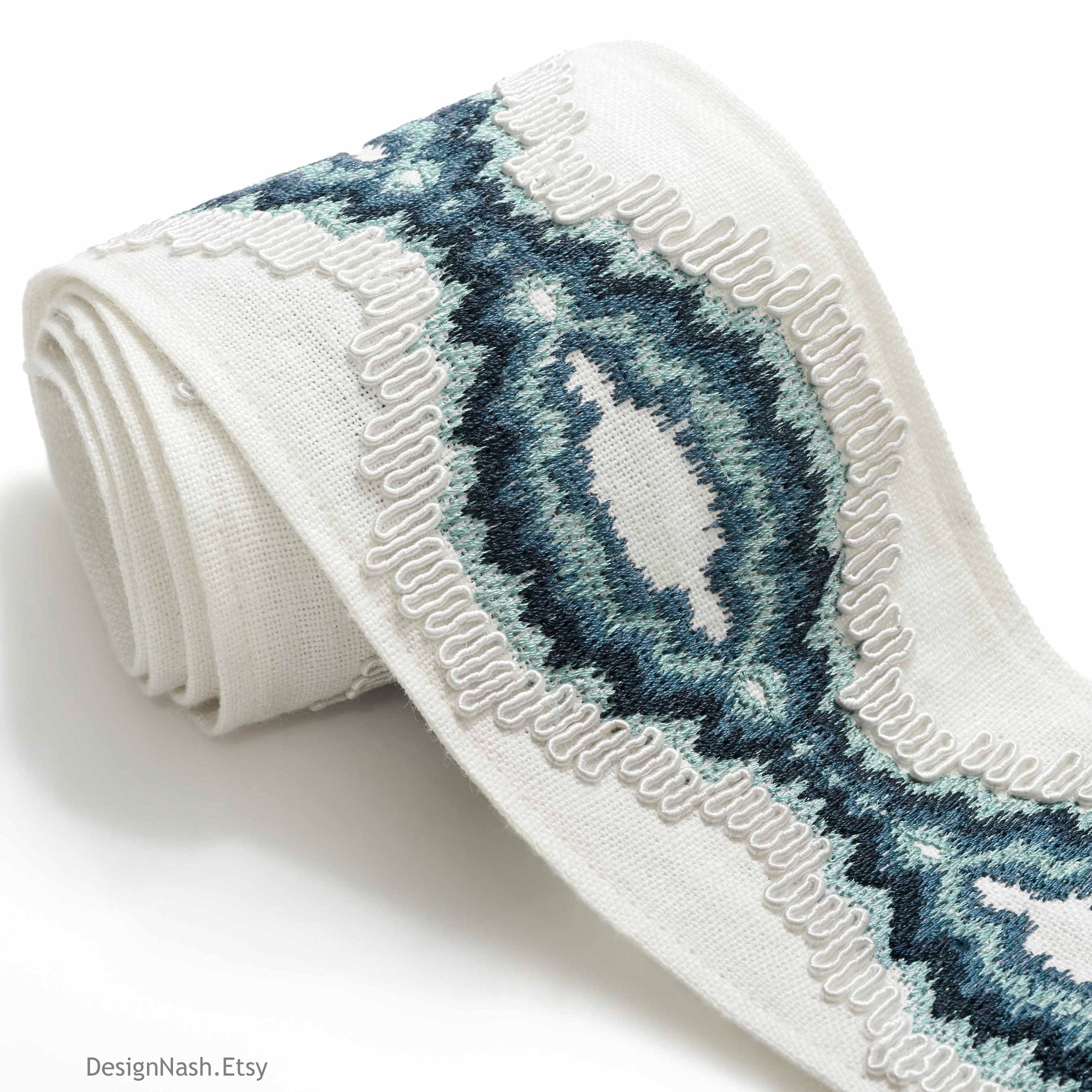 3.9 Stefan Ikat Embroidered Tape Trim - Etsy