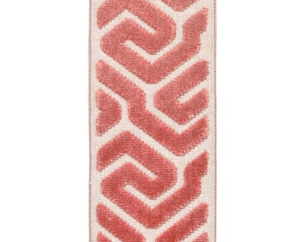 3.5&quot; Adonis Geometric Tape Trim rich coral