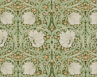 William Morris Pimpernel dill green Printed Fabric for Home Decorating and Upholstery