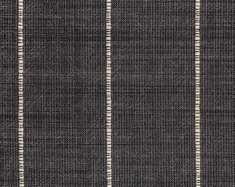 Homestead Stripe charcoal Crypton Performance! Washable! Fabric for upholstery and home decorating
