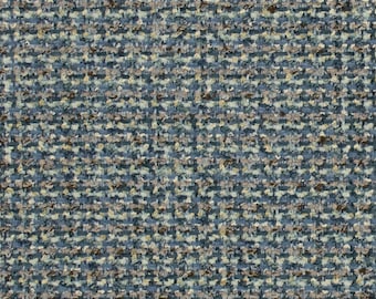 Blue Heather Tweed Washable Performance Fabric for Upholstery and Home Decorating