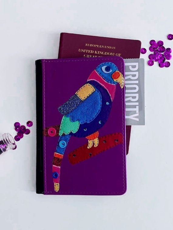 Designer Passport Cover PARROT take on vacation passport Etsy