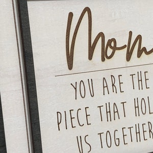 Personalized Mother's Day Wood Puzzle Sign, You are the Piece that Holds us Together, Family Gift for Mom, Personalized Family Sign

Perfect gift for Mother's Day!